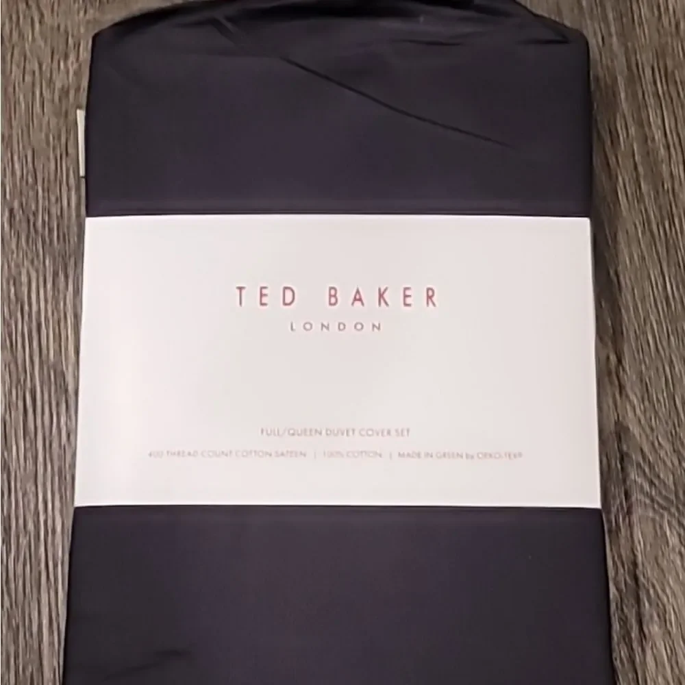 Ted Baker London Plain Dye Collection Duvet Cover Set- Black
